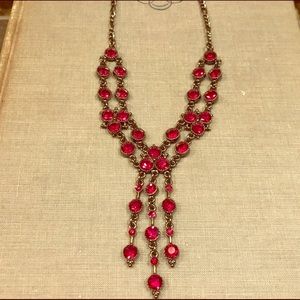 Red drop necklace